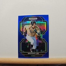 2022 Prizm Draft Picks Baseball Brooks Lee base BLUE Prizm card # PDP8