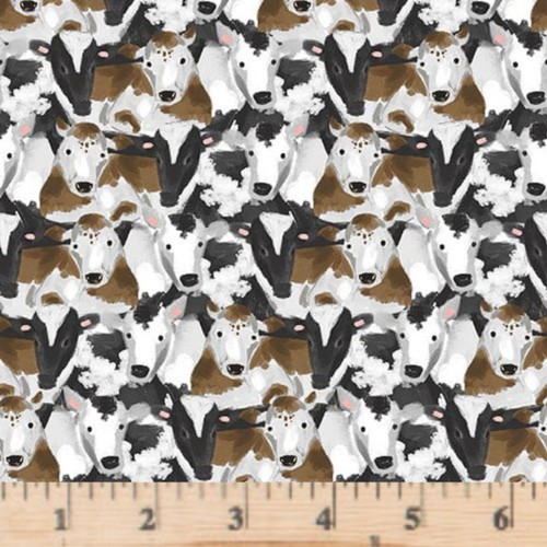 Rise With The Sun Cow Collage Farm 100% Cotton Fabric by half yard - Picture 4 of 5