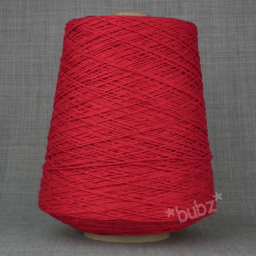HILO DE ALGODÓN SUAVE 4 CAPAS 500g CONO 10 BOLAS ROJO GANCHILLO TEJIDO A MANO Y A MÁQUINA - Imagen 2 de 3