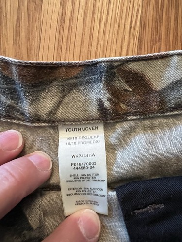 Vintage Liberty Pants Youth 16/18 Reg Camo Cargo Pants RealTree Hardwoods - Picture 7 of 10