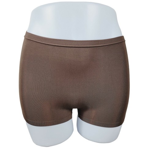 Nordstrom Intimates Boy Leg Brief Shapewear Panty Light Control Med Brown NWT - Picture 1 of 8