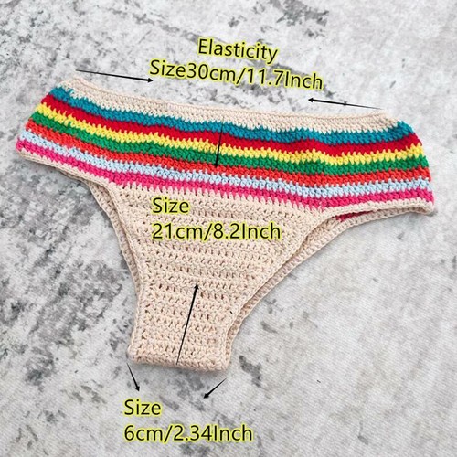 3er Set Häkel Tight Fit Bikini Schwimmrock Strand Damen Badeanzug Badeanzug - Bild 9 von 14