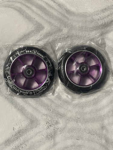 GRAVITI One Pair 110mm Pro Stunt Scooter Wheels w/ ABEC-9 Bearing CNC Metal Core - Picture 4 of 4