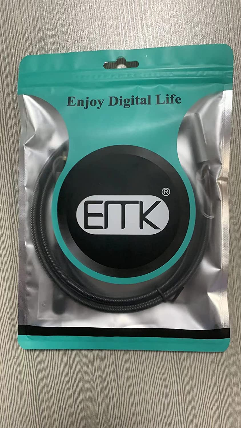 EMK Optical Cable Extension, 1M Optical Audio Cable Toslink Female to