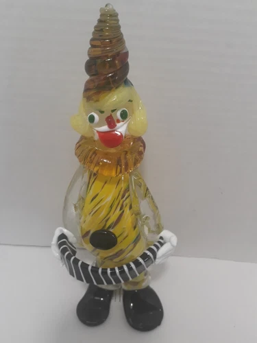 murano glass clown hand blow  1950's italy