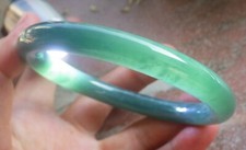 Video Certified Icy Green A JADE Jadeite Circle Bangle Bracelet 62mm 200340 AS