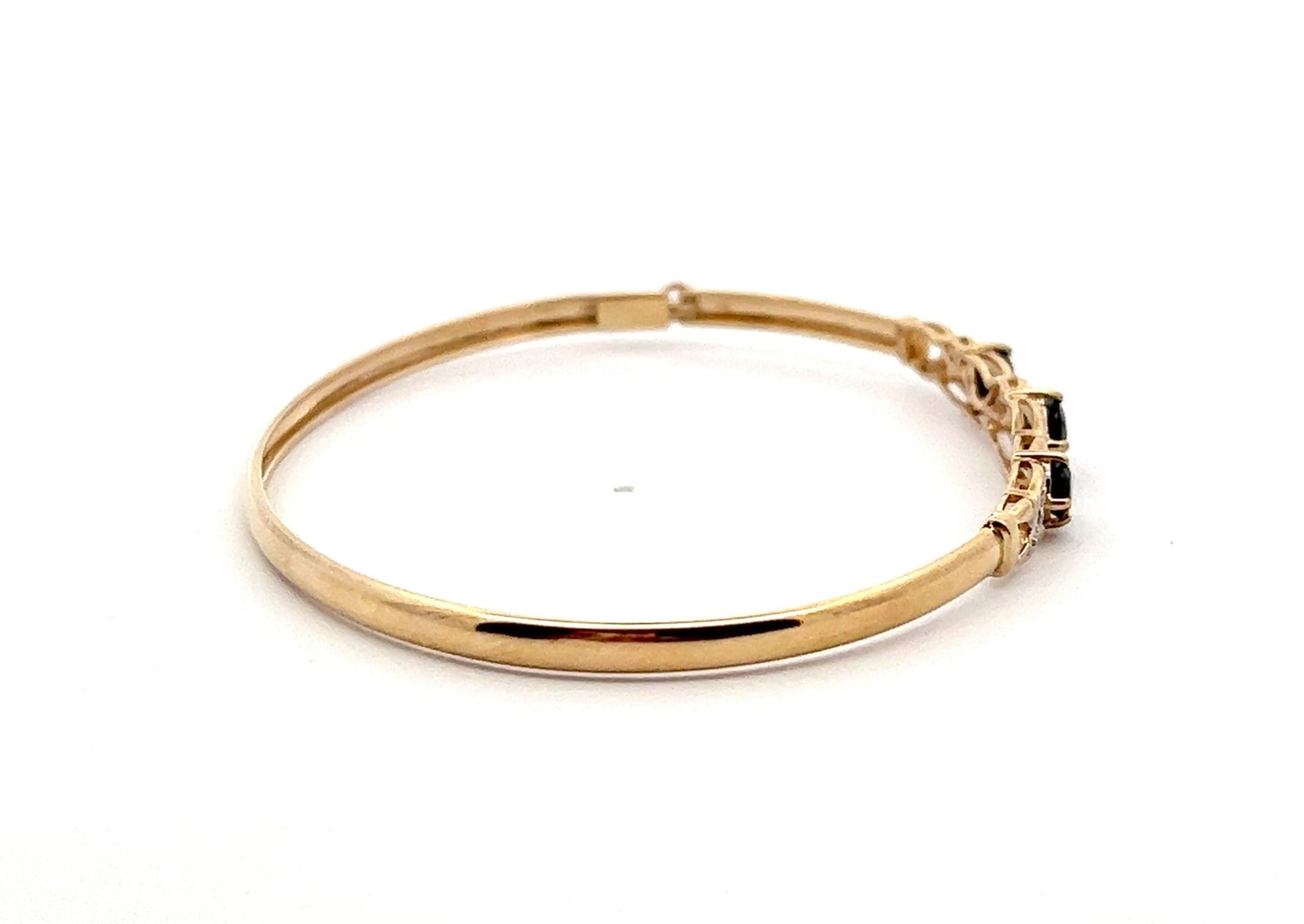 Sapphire & Diamond 9ct Yellow Gold Bangle eBay