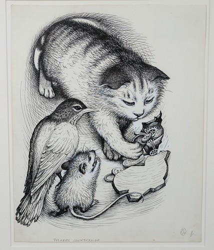 GARTH WILLIAMS~IMPRESIONANTE DIBUJO ORIGINAL PUBLICADO ~"TUCKERS CAMPO", PG 13 - Imagen 2 de 14