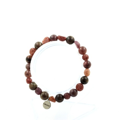 Steine Und Minéraux. Armband Rubin Du Brazilien + Perlen Rubin Aus Mogok, Birma