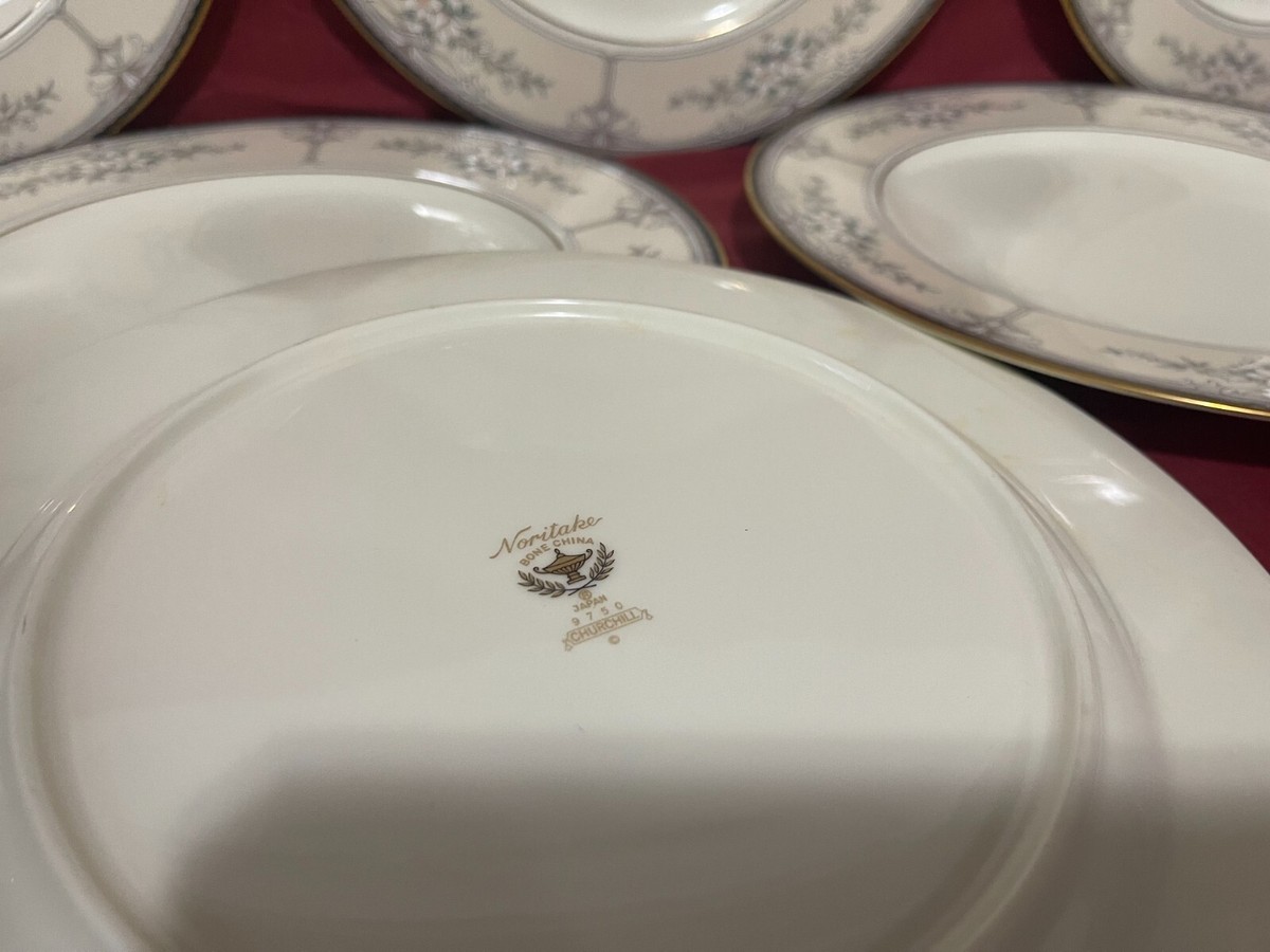 Noritake 9750 Churchill Bone China Set Of 6 Floral Dinner