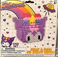 Hello Kitty  Friends Heat Fuse 3D Melty Perler Beads Design Kit Set Kuromi