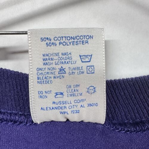 Vintage Purple Pocket T Shirt Jerzees 50/50 XL Single Stitch Blank - Picture 7 of 11