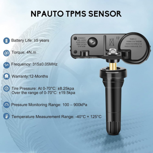 TPMS Sensor, Tire Pressure Monitoring Sensor Replacement for Chevy Silve - Picture 4 of 12