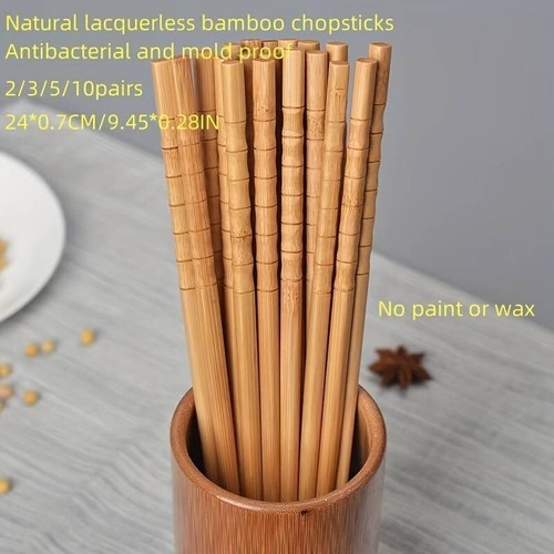 5-10 Pair Top Quality Fiberglass Alloy Chopsticks Non-slip Engraved Resistance - Picture 5 of 29