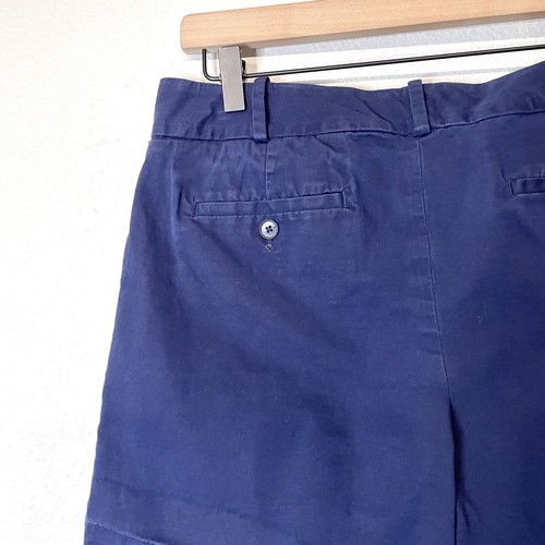 Talbots Women's 6 Classic Chino Shorts Mid Rise 4.5” Inseam Navy Blue - Picture 7 of 9