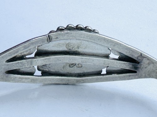 MAISEL'S Vintage 1950's Silver Natural High Grade Bisbee Turquoise Cabochon Cuff - Picture 13 of 15