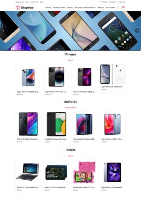 Smart Phones, Tablets Store - eCommerce DropShip / Affiliate Ecommerce Website