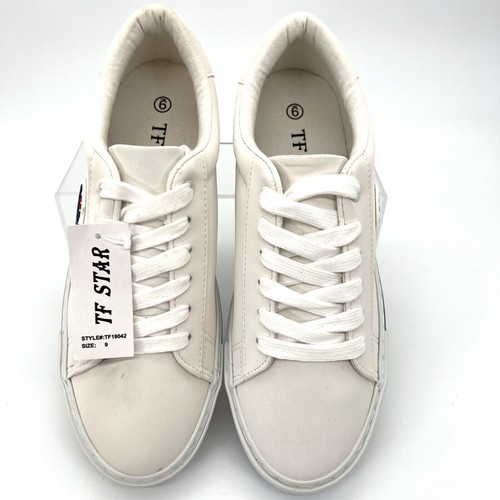Sneakers donna TF Star taglia 9 bianche moda stringate nuove TF19042 *LEGGI* - Foto 7 di 12