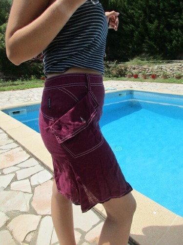 Jupe en lin occasion Armani violet Taille 36 - Imagen 2 de 8