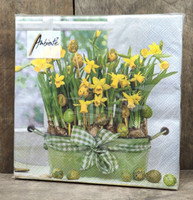 Ambiente Servietten 3Lagig 33X33 Cm Ostern Narzissen Eier Bouquet
