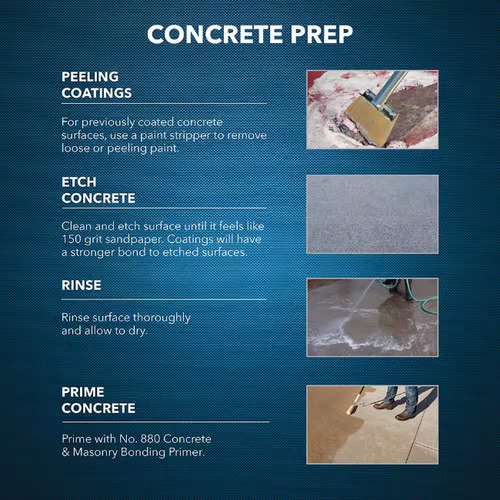 Concrete Garage Floor Paint Self-Prim Epoxy Satin Interior/Exterior Black 1 Gal - Picture 6 of 10