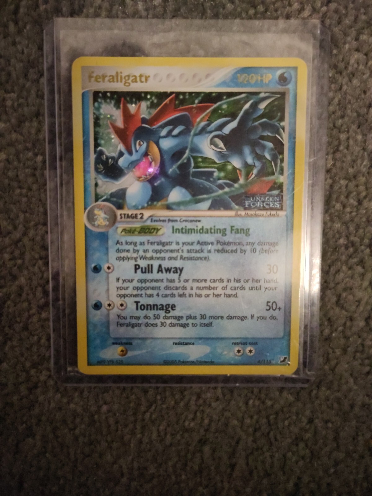 Pokemon Feraligatr Reverse Holo Unseen Forces 4/115 Near Mint
