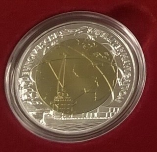 25 Euro Niob Silber 2006 Europäische Satellitennavigation Nur Münze in Dose