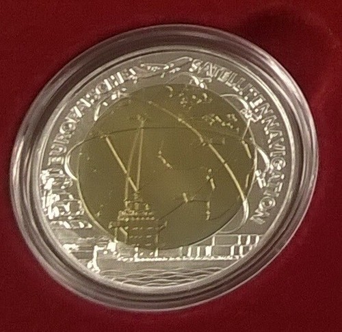 25 Euro Niob Silber 2006 Europäische Satellitennavigation Nur Münze in Dose