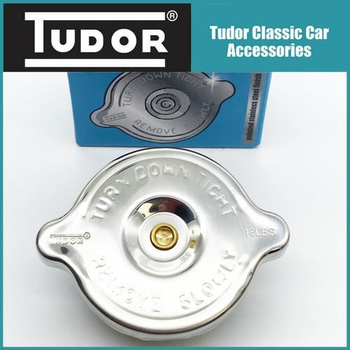 Clásico Mini 1969-1976 Tudor Acero Inoxidable Pulido Radiador Tapa de Rueda 13 libras - Imagen 5 de 8