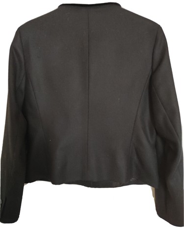 Bernard Zins Vintage Women's Jacket Black 100% Merino Wool French size 12 - Picture 3 of 11