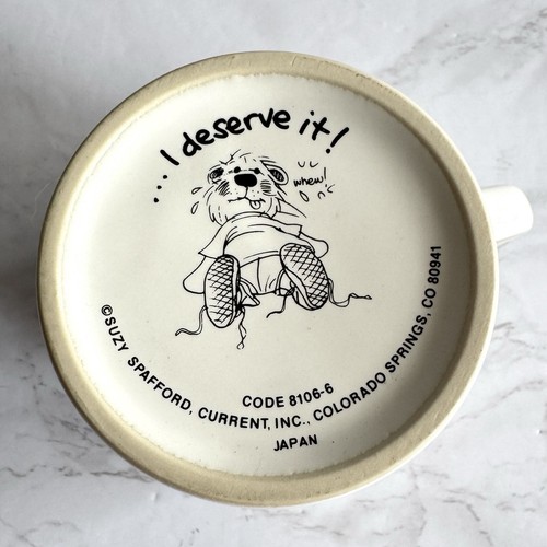 Taza de oso ejercitador Suzy's Zoo Suzy Spafford de colección "¡Dame un descanso! Me lo merezco” - Imagen 6 de 9