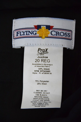 Flying Cross Blue Uniform Long Dress Pants F1 47280W Womens 20 Reg - Picture 7 of 7