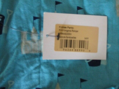 Neu mit Etikett Kickee Hose bedruckt Neptun Sandburgen Bambus Strampler in Blau Multi 3-6 Monate - Bild 5 von 6