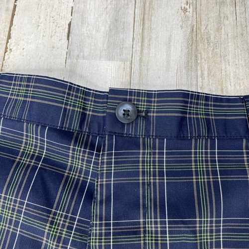 Chaps Mens Golf Shorts Size 36 Blue Green Plaid Lightweight Outdoor P11 - Picture 6 of 6