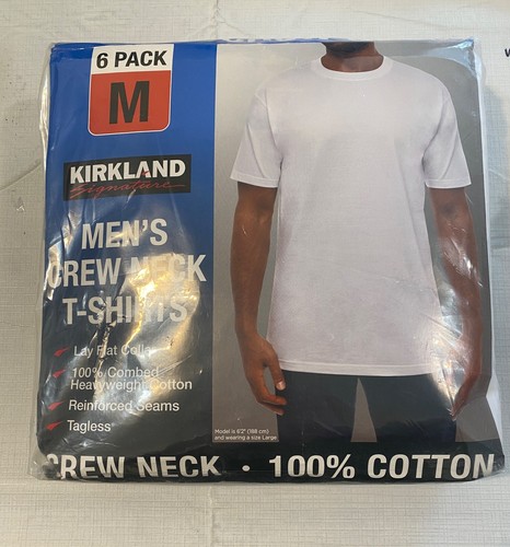 Kirkland Signature Men’s Crew Neck Tee, 6-pack, 100% Cotton Size: M - Picture 4 of 5