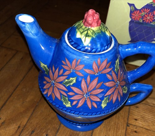 Vintage Teekanne Vintage Floral Berry on Top Kobalte 3 Stück Deckel und Kanne, Tasse - Bild 4 von 5