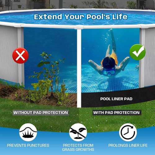 Round Pool Liner Pad Aboveground Pool Floor Mats Swimming Pool Ground 20Ft US - Picture 4 of 17