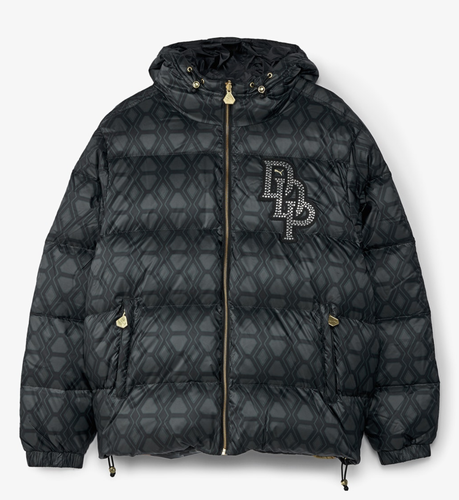 NWT PUMA x DAPPER DAN REVERSIBLE BOMBER PUFFER RHINESTONE LOGO COAT JACKET XL - Picture 3 of 21