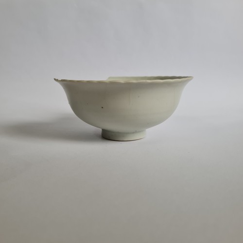 c.1300 Yuan Dynasty Shufu Bowl China Luanbai Chrysanthemum Flower Antique White - Picture 5 of 21