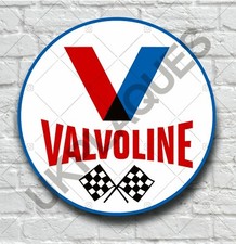 VALVOLINE MOTOR&Ouml;L BENZIN WANDSCHILD PLAKETTE OLDTIMER BENZIN GAS & &Ouml;L VINTAGE