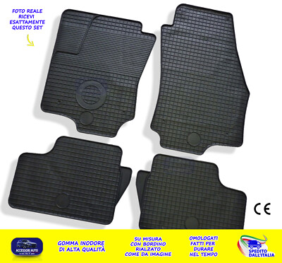 TAPPETINI OPEL ASTRA H 2004-2009 IN MOQUETTE ANTISCIVOLO BATTITACCO IN GOMMA