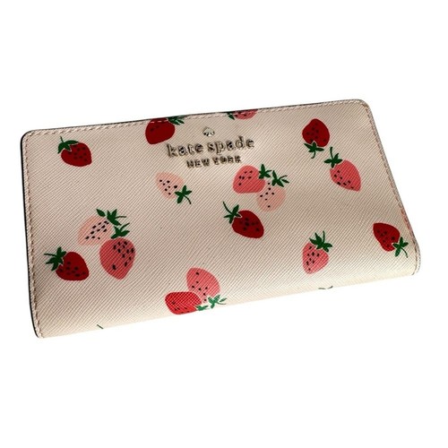 kate spade | Staci Wild Strawberry Large Slim Bifold Wallet - Picture 2 of 12