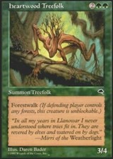 MTG magic cards 2x Heartwood Treefolk Tempest Light Play, English