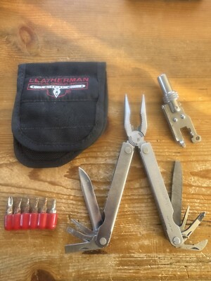 LEATHERMAN Multi Tool Vintage Portland OR w/ Bit Driver & Rare Original Sheath