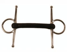 Full Cheek Snaffle Unjointed Rubber Flexible Fillet