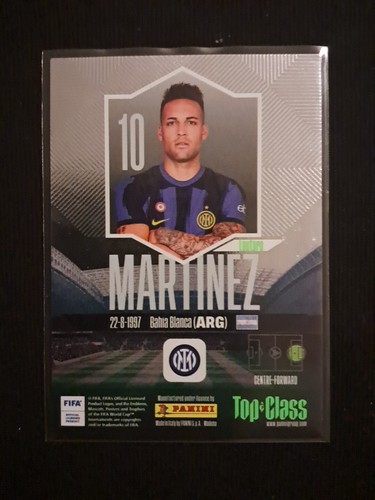 CARTE PANINI TOP CLASS 2024 LAUTARO MARTINEZ #HOLO GIANTS FOIL INTER MILAN - Imagen 2 de 4