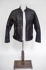 Diesel Mens L-Street Leather Motorcycle Jacket Size M black
