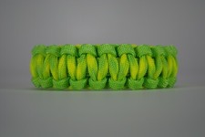 550 Paracord Survival Bracelet Cobra Lime/Dayglow "Made in the USA"