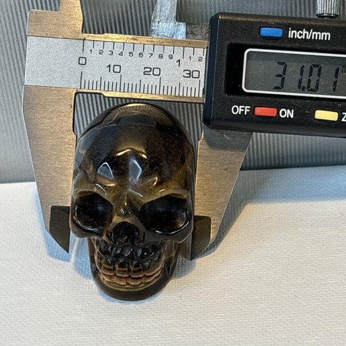 Natural Quartz Crystal Skull Carved Tiger Eye Jasper Stone Healing Ships Free! - Picture 9 of 10