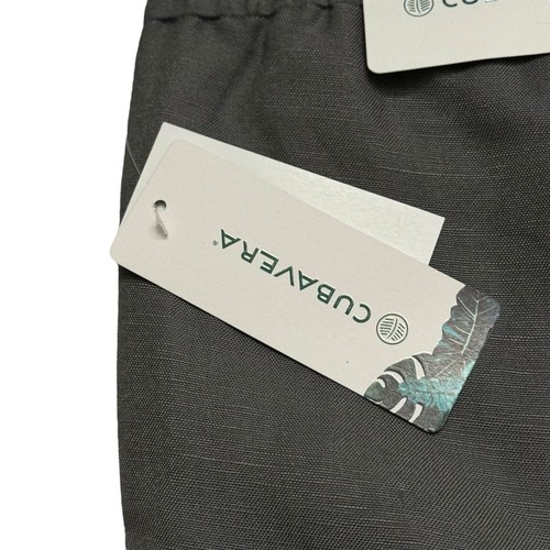 Cubavera Mens XL 42-46 Linen-Blend Drawstring Castlerock (Grey) Casual Shorts - Picture 6 of 10
